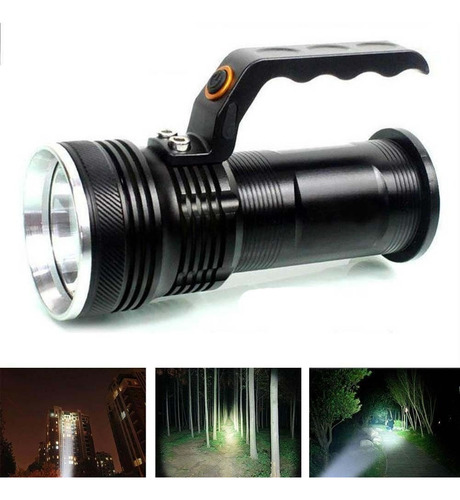 Imagen 3 de 10 de Linterna Recargable Led Potente Buscahuella Reflector Led T6