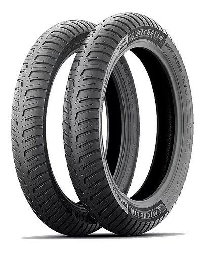 Par Pneu Michelin City Extra 80/100-18 100/90-18 Titan Fazer
