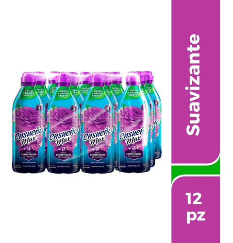 Pack X12 suavizantes Ensueño Max rocio de violetas 850ml C/u