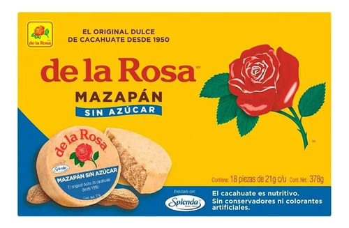 Dulce De Cacahuate De La Rosa Endulzado Con Splenda 18 Pzas