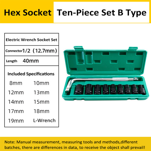 Conjunto Hexagonal Impact Socket De 1/2 Polegada Com Design