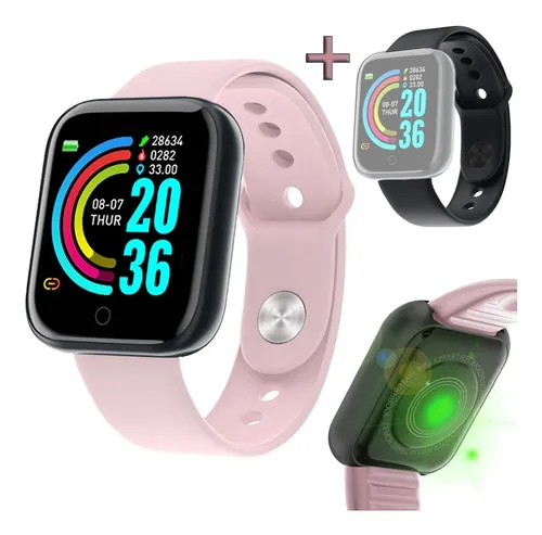 Reloj Smart Watch Smartband D20 New Con Oximetro 2 Mallas