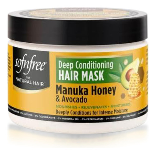 Sof N' Free Manuka Honey & Avocado Deep Conditioning Hair Ma