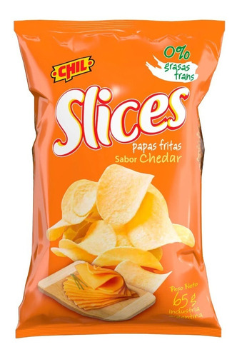 10 Papas Fritas Slices 65gr Cheddar