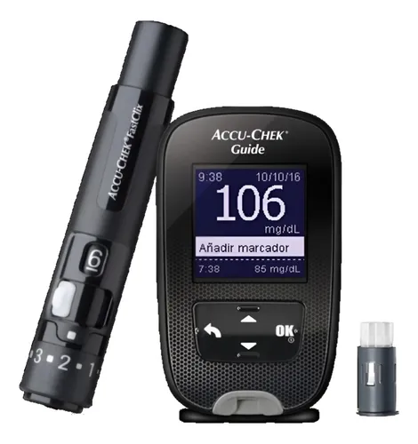 comprar Kit Glucometro Medidor Accu-chek Guide + Insumos + Estuche