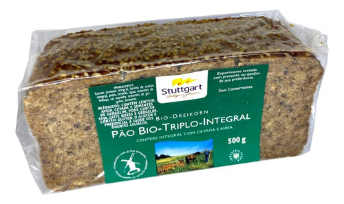 Pão Bio-triplo De Centeio, Trigo E Aveia 500g ( 3 X 500g )