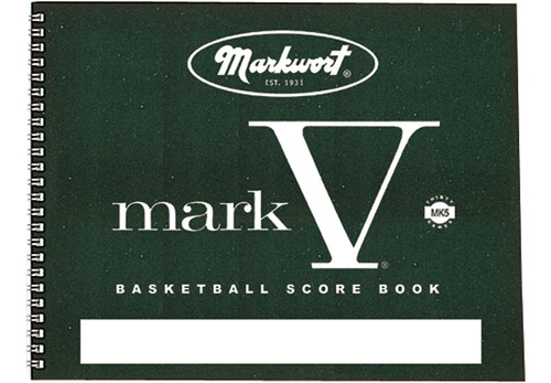 Markwort Mark V Basketball Scorebook 30 Juegos