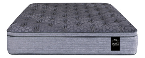  King Koil World extended life advanced gris colchón 2 plazas de resortes 190cm x 140cm con euro pillow