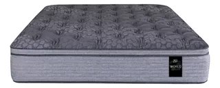 King Koil World Extended Life Advanced colchón 2 1/2 Plazas de resortes 190x140cm con europillow color gris