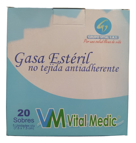 Gasa Esteril Antiadherente Caja X 20 Sobres