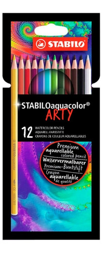 Lápices Aquarelables, Stabilo Aquacolor X 12, Premium, 12331