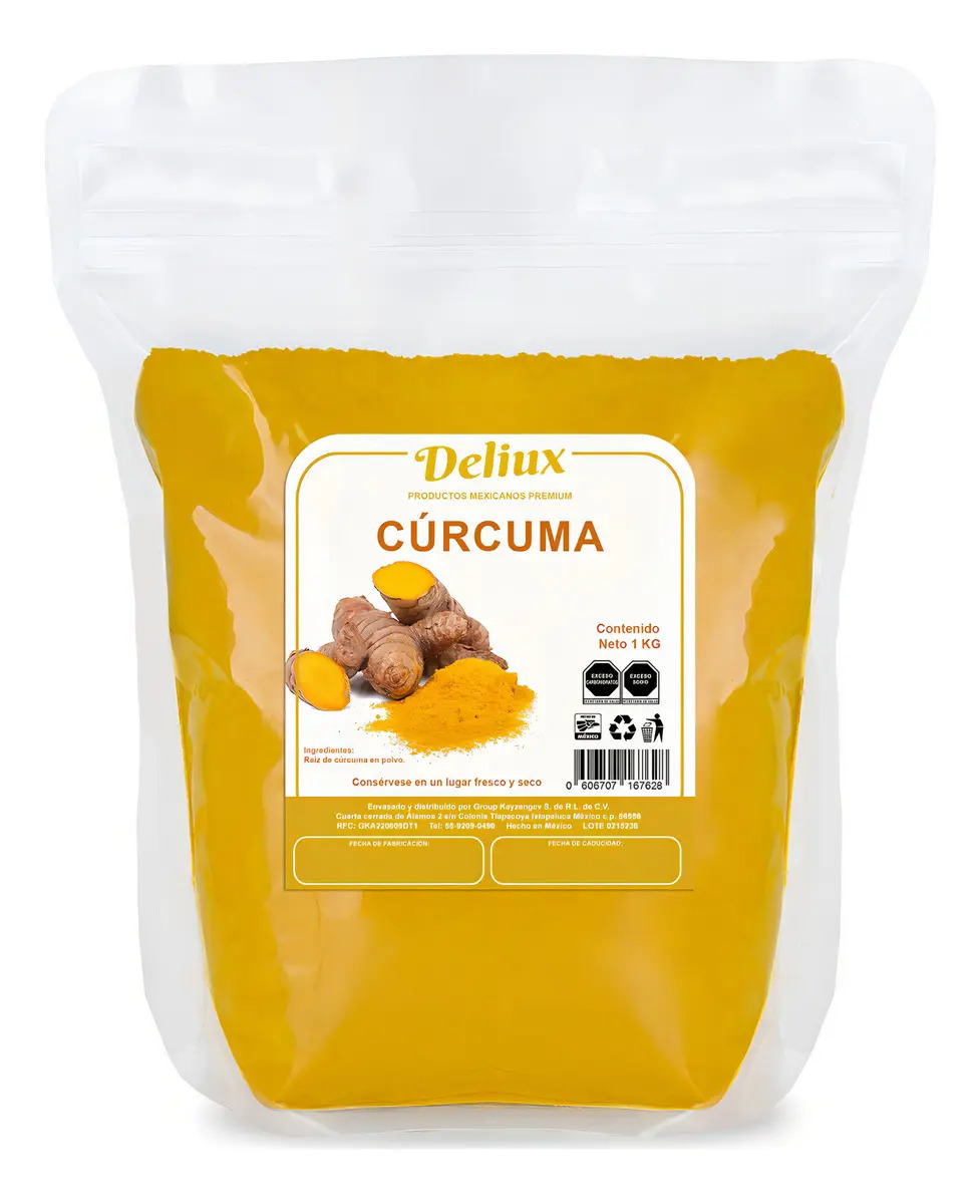 Cúrcuma Molida Polvo 100% Natural 1 kg Deliux