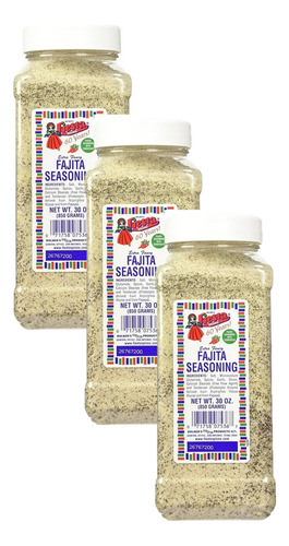 3 Botes De Sazonador Fajita Fiesta 850g C/u Importado Usa