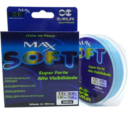 Linha Maruri Max Soft 0,467mm Azul - 300m