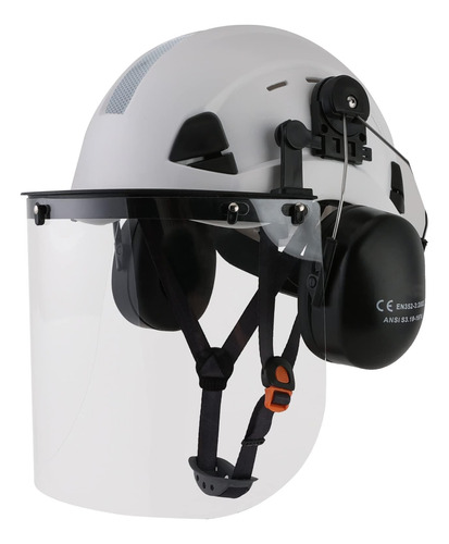 Casco Forestal Con Protector Facial Y Orejeras, Casco De Seg