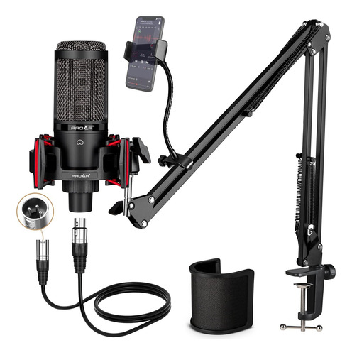 Microfone Condensador Xlr, Microfone De Gravação De Estúdio