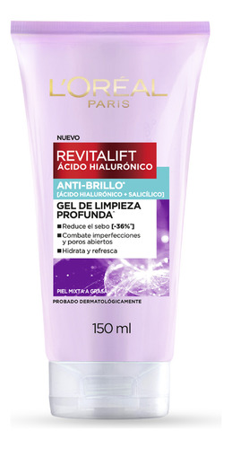 Gel De Limpieza Revitalif Acido Hialuronico Oil Control Momento De Aplicación Día/noche Tipo De Piel Grasa