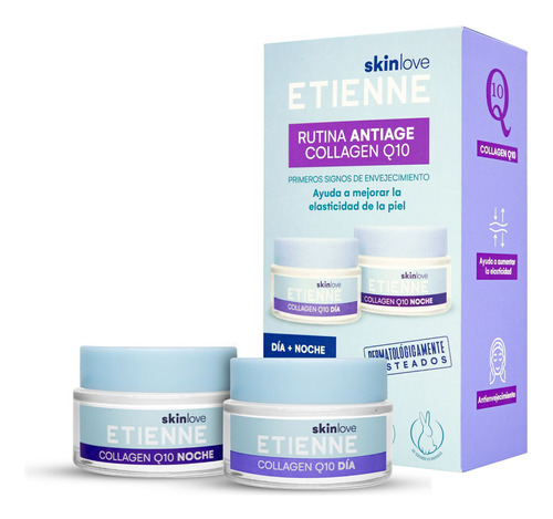 Set Rutina Día + Noche Antiage Collagen Q10 Etienne Skin