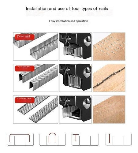 Engrapadora Tipo Pistola For Tapiceria, 4000 Grapas,guantes