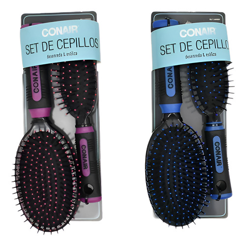 2 Pza Set De Cepillos Conair Varios Colores 2 Pzas