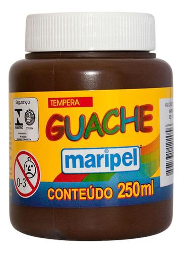 Tinta Guache 250ml Marrom Maripel - 7255