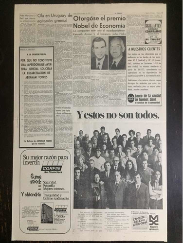 Diario La Prensa 26/10/1972 4 Páginas