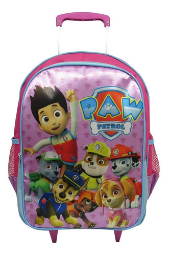 Kit Escolar Mochila Patrulha Canina De Rodinhas G Feminina