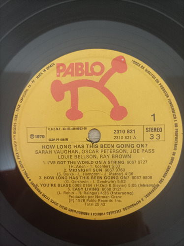 Disco Vinil How Long Has This Been Going On? Sarah Vaughan A (Usado)