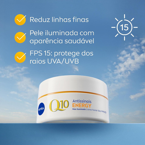 Nivea Creme Facial Q10 Energy Vitamina C Dia + Noite + Sérum Todo Tipo De Pele Dia/noite