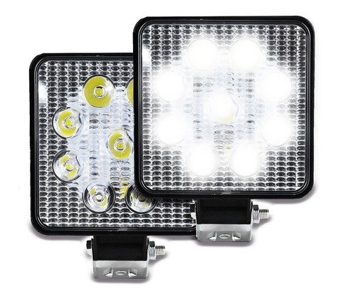 Par Faros 9 Hiper Led Auxiliar Estrobo 27w Universal 4x4 