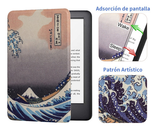 Funda Kindle Paperwhite Auto Wake 12a Generación 2024 7 Inch Mix De Colores