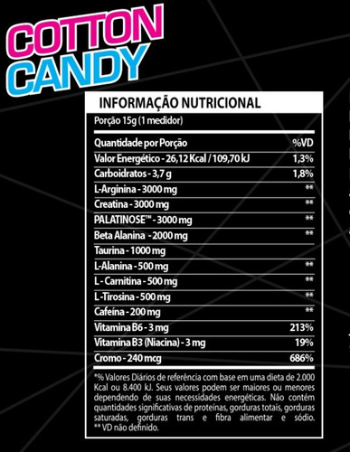 Prohibido Pré Treino 180g 3vs Nutrition - Com Beta Alanina