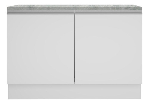 Gabinete Bajo Cocina Madesa Glamy 120cm Con Encimera Color Blanco