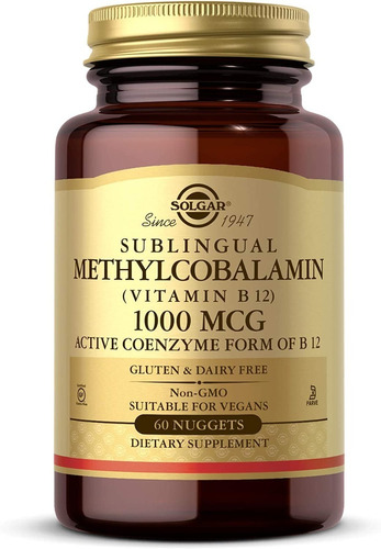 Vitamina B12 1000 Mcg Sublingual 60 Pepitas Solgar