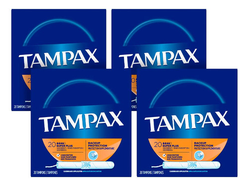 Tampones Tampax Con Aplicador De Cart&oacute;n, Na, 4, 4