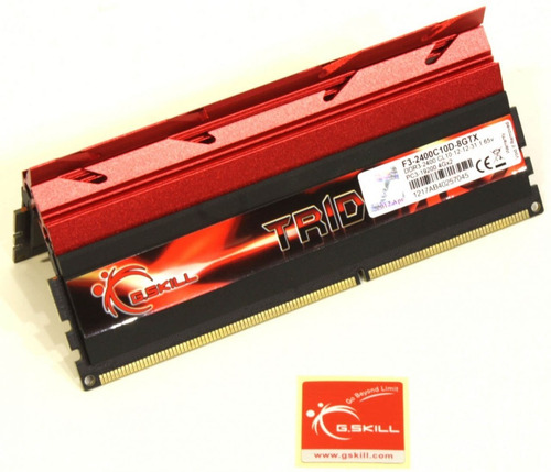 Imagem 3 de 4 de Memoria Gskill Trident X 16gb Ddr3 2400mhz Cl10 4x4gb