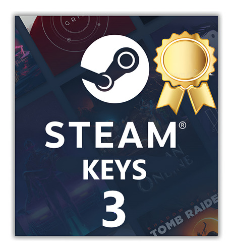 3x Jogos Ouro Steam- Random Keys Chaves Aleatorias
