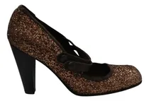 Comprar Zapatos Altos De Cuero Y Glitter Maggio Y Rossetto Marrón Oscuro\u002Fcobre 39