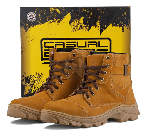Bota Casual Castor Pro Tork Marron 100% Cuero Modelo Adultos