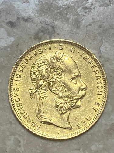 Moeda De Ouro - Austria 8 Florins - 20 Francos 1892 (Usado)