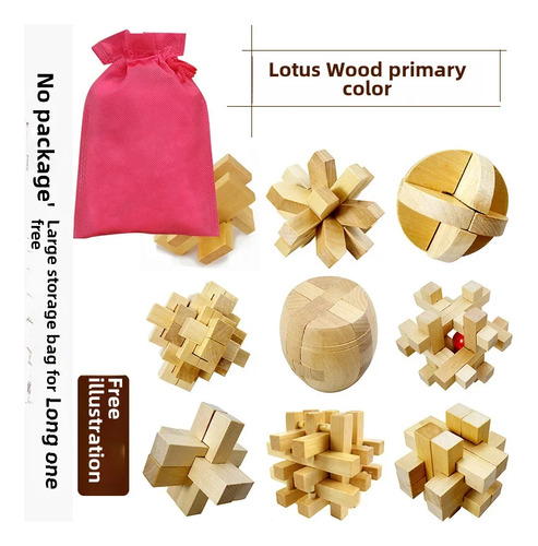 Juego De Rompecabezas De Madera Kongming Lock Daotoys