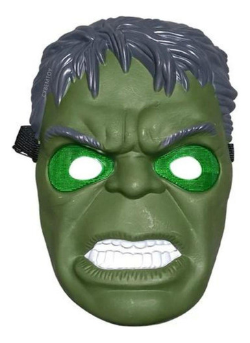 Máscara De Luz Led Super Heroes Avengers Infantil Hulk