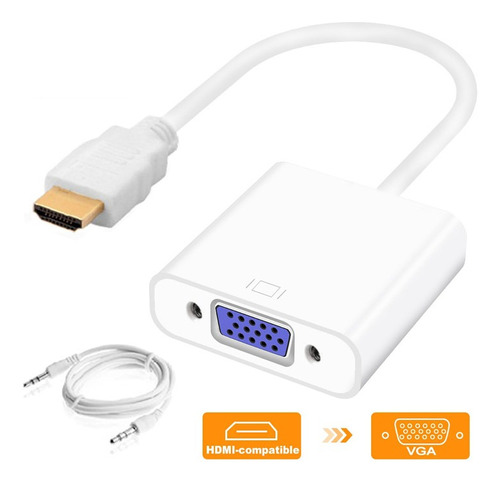 Cables Adaptador Convertidor Hd 1080p Hdmi A Vga