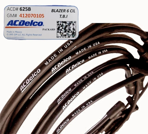 Cables De Bujias Blazer 262 Tbi 6 Cil 4.3 Acdelco Garantia