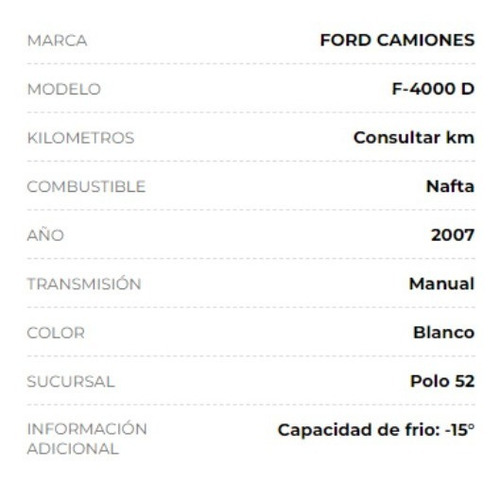 Imagen 5 de 6 de Ford F-4000 D (con Equipo De Frio)