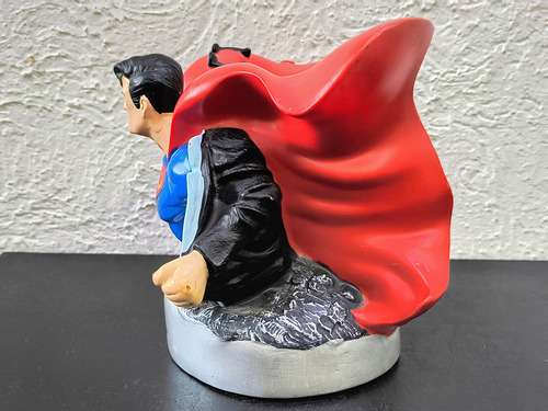 Superman Tapa Busto D Superman Vaso Six Flags Dc Comics Orig (Usado)