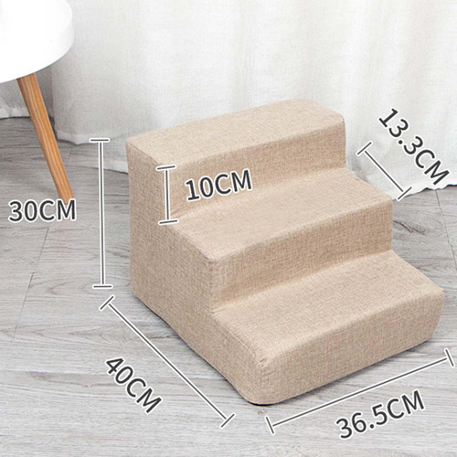 Escaleras Con Rampa Para Perros, Funda Caqui 3 Pasos