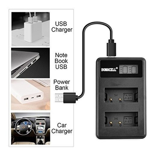 Bonacell Lp-e17 Batería Y Cargador Dual Lcd Compatible Con C