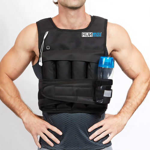 Runmax Pro Chaleco Con Peso De 12 Libras/20 Libras/40 Libra. Color Negro