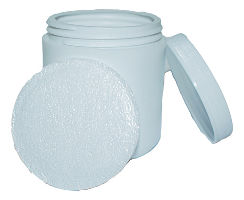 50 Frasco Tarro Pomadero 250 Ml O Gr Blanco Tapa Liner